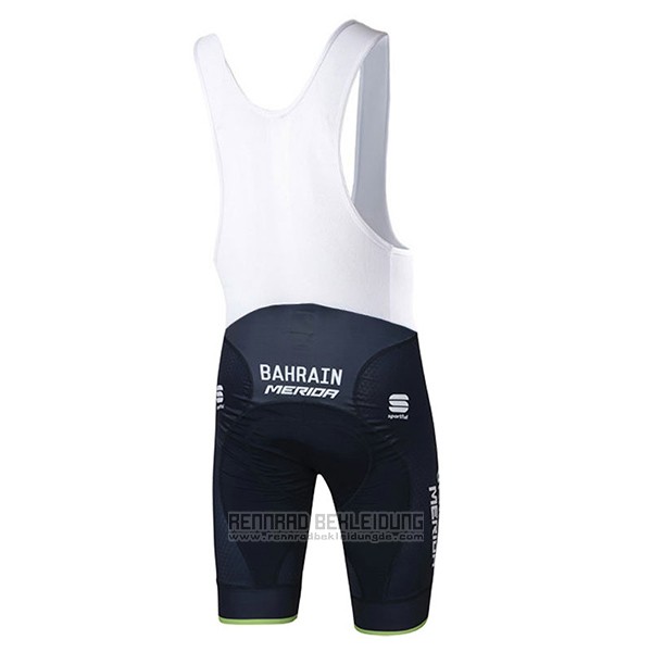 2017 Fahrradbekleidung Bahrain Merida Orange Trikot Kurzarm und Tragerhose